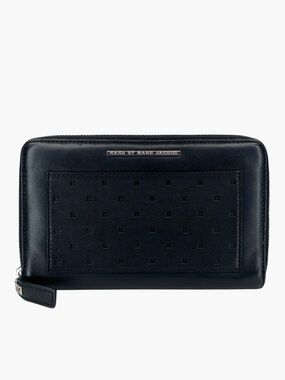 MARC BY MARC JACOBS Around Continental Zip Laser Cut Leather Wallet - Black